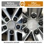 VBGURR Lot de 20 Cache-écrous de Roue de 17 mm avec Outil de démontage Crochet intérieur Hexagonal pour Cache-écrous de Roue VW