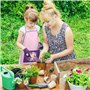 TGFIX 5 Pcs Outils de Jardin Set d'Outils de Jardinage Fille avec Licorne Tablier de Jardin Gants de Jardin Pelle Râteau Jouets 
