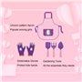 TGFIX 5 Pcs Outils de Jardin Set d'Outils de Jardinage Fille avec Licorne Tablier de Jardin Gants de Jardin Pelle Râteau Jouets 