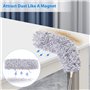 Duster en Microfibre pour Nettoyage avec Tige d'extension (Acier Inoxydable) atteint 100 Pouces, Flexible et Extensible pour Net