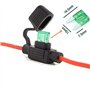 Qiorange Porte-Fusible Étanche 32V/30A avec Fil Câble pour Voiture Petit (Chlorure de Polyvinyle, Fuse Holder Type A 1 Pcs)