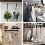 Omtofo 10 Pcs Crochet S en Cuir, Crochets avec Bande de Cuir, Crochet en S pour Suspendre Lampes de Camping, Vêtements, Serviett