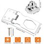 DECARETA 2 PCS Serrure à Moraillon 4 Pouces Cadenas Moraillon de Verrouillage en Alliage de Zinc Boucles de Loquet avec Clé et V