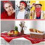Guyode 4 Pièces Bandana Rouge, Bandana Homme, Foulard Rouge, Paisley Bandeaux de Cyclisme Masque Facial, Foulard Carré, Bracelet
