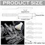 ZYEKIU 100 Pièces Transparent Marquage de Cable Attache cable en Plastique Boîte Étiquettes de Câbles Lmperméable Transparent Ré