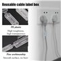 ZYEKIU 100 Pièces Transparent Marquage de Cable Attache cable en Plastique Boîte Étiquettes de Câbles Lmperméable Transparent Ré