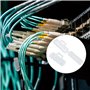 ZYEKIU 100 Pièces Transparent Marquage de Cable Attache cable en Plastique Boîte Étiquettes de Câbles Lmperméable Transparent Ré
