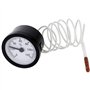 Uokoki Thermomètre à cadran 52 mm Capillaire Indicateur de température avec capteur 1.5m 0-120 degré centigrade pour mesurer l'e