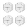 Lot de 4 porte-torchons sans perçage - Porte-serviettes de cuisine - Crochet porte-serviettes ABS - Design simple et élégant