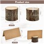 PEALOVCOM 24 PCS Porte Carte de Table en Bois Support Carte de Visite Bois Naturel Support Photo Carte Porte Nom Table Bois Port