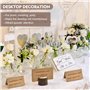 PEALOVCOM 24 PCS Porte Carte de Table en Bois Support Carte de Visite Bois Naturel Support Photo Carte Porte Nom Table Bois Port