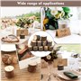 PEALOVCOM 24 PCS Porte Carte de Table en Bois Support Carte de Visite Bois Naturel Support Photo Carte Porte Nom Table Bois Port