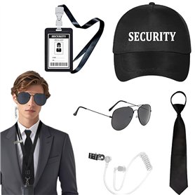 6 Pièces Agent Costume Accessoires