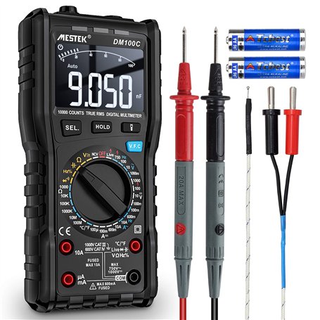 Multimètre Numérique Testeur Electrique Professionnel TRMS MESTEK Courant Tension AC DC Automatique/Manuelle Ture-RMS Températur