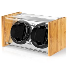 Watch Winder Smith Remontoir en bambou pour 2 grandes montres automatiques pour homme