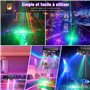 Nauotk Lampe de Fête Professionnelle DJ 21 Yeux, Lumière DJ Lumière Soirée Stroboscopique avec Télécommande, DMX 512, Commande V