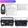 Nauotk Lampe de Fête Professionnelle DJ 21 Yeux, Lumière DJ Lumière Soirée Stroboscopique avec Télécommande, DMX 512, Commande V
