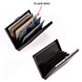 RFID pour cartes de crédit Pochettes pour homme et femme, FIN en acier inoxydable carte de crédit protecteur pour tenant piste m