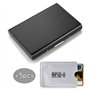 RFID pour cartes de crédit Pochettes pour homme et femme, FIN en acier inoxydable carte de crédit protecteur pour tenant piste m