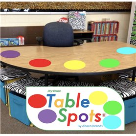 Lot de 20 spots de table originaux pour enseignants - 5 points multicolores (4 de chaque) - Autocollants muraux effaçables à sec