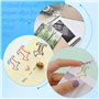 FTISSLY 60PCS Trombone, Trombones Bureau Fantaisie Chien Trombones de Bureau en Métal Trombones Colorés Attaches et Trombones 36