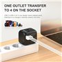 Adaptateurs de Voyage Universelle, Adaptateurs pour l'international avec USB A et 2 USB C PD 20W, 2500W AC avec Double fusible, 