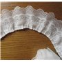 5 metres 3 couches en organza plissé Réuni en maille Bordure en dentelle ruban Blanc Edge 65 mm Bordure garnitures Tissu vintage
