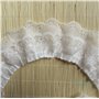 5 metres 3 couches en organza plissé Réuni en maille Bordure en dentelle ruban Blanc Edge 65 mm Bordure garnitures Tissu vintage