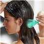 Iceblueor Brosse démêlante pour cheveux bouclés, peigne démêlant pour cheveux crépus de type 3A à 4C, secs et humides, exfolie v