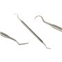 Crochet de sélection à double extrémité en acier inoxydable pour cure-dents d'exploration de dents d'hygiène buccale