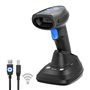 LENVII Bluetooth Lecteur Code Barre sans Fil 1D QR 2D scanner Code Barre 3 en 1 Bluetooth/Wired/sans Fil Barcode scanner avec Ba