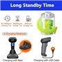 LENVII Bluetooth Lecteur Code Barre sans Fil 1D QR 2D scanner Code Barre 3 en 1 Bluetooth/Wired/sans Fil Barcode scanner avec Ba