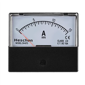 Heschen rectangle Panneau monté courant Mètre testeur Ampèremètre Dh-670 DC 0–15 A Classe 2.0