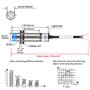 Heschen M18 Capacitif Capteur De Proximité Commutateur, Type de non-bouclier, LJC18A3-B-Z/AX, Détecteur 1-10mm, 10-30VDC 200mA, 