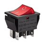 Heschen Lot de 2 interrupteurs à bascule ON-OFF DPDT 6 bornes lumière rouge 16 A 250 VAC