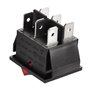 Heschen Lot de 2 interrupteurs à bascule ON-OFF DPDT 6 bornes lumière rouge 16 A 250 VAC