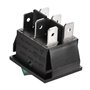 Lot de 2 interrupteurs à bascule Heschen DPDT - 6 connecteurs - Voyant vert lumineux - 16 A 250 VAC