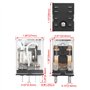 Heschen Gereral - Relais de puissance HH52P-L - Bobine 6 VDC - 5 A 240 VAC/28 VDC DPDT - Bornes à 8 broches - Indicateur LED