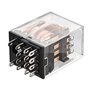 Heschen HH54P-L-220VAC - Relais de puissance à usage général 4PDT avec bobine 3 A 220 V AC/24 V DC, 14 bornes et voyant LED