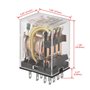 Heschen HH54P-L-220VAC - Relais de puissance à usage général 4PDT avec bobine 3 A 220 V AC/24 V DC, 14 bornes et voyant LED