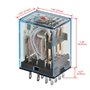Heschen Gereral MY4NJ Relais de puissance à usage multiple, bobine 220 VAC 3 A, 220 VAC/24 VDC 4PDT Indicateur LED 14 broches te