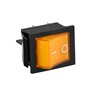 Heschen Interrupteur à bascule MARCHE/ARRÊT, DPST, 4 bornes, témoin lumineux jaune, 16A 250VAC, lot de 2 unités