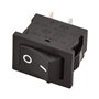 Heschen Interrupteur à bascule rectangulaire noir ON-OFF SPST 2 positions 2 bornes 6A 250VAC / 125VAC UL VDE 5 Pack