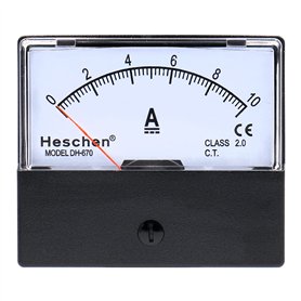 Heschen Panneau simple montée d'électricité au mètre Ampèremètre testeur DH 670 DC 10 A Class 2.0