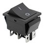 Heschen Lot de 2 interrupteurs à bascule DPDT momentanés 6 bornes 16 A 250 V AC Noir