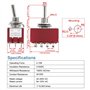 Heschen Lot de 2 interrupteurs miniatures à bascule MTS-402 ON-ON 4PDT 12 broches 2A 250V 5A 120V