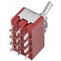 Heschen Lot de 2 interrupteurs miniatures à bascule MTS-402 ON-ON 4PDT 12 broches 2A 250V 5A 120V