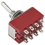 Heschen Lot de 2 interrupteurs miniatures à bascule MTS-402 ON-ON 4PDT 12 broches 2A 250V 5A 120V