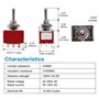 Heschen Lot de 2 interrupteurs à bascule miniatures MTS-303 ON-OFF-ON 3PDT 9 broches, 2 A 250 V, 6 A 125 V, avec couvercle étanc