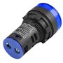 Heschen Lot de 5 voyants lumineux LED 22 mm, AD16-22D/S, 220 VAC 20 mA, couleur de la lumière bleue